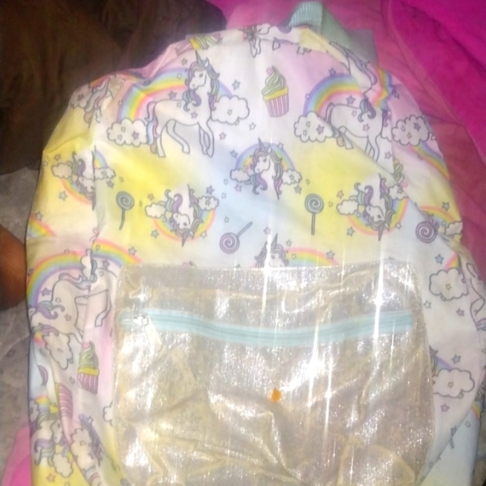 Backpack pom poms baby doll clothes